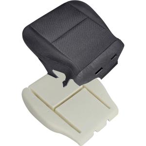 Priprilod Black Cloth Driver Side Bottom Seat Cover & Foam Cushion Compatible with Chevy Silverado Tahoe Suburban Avalanche Sierra Yukon 1500 2500HD 3500HD 2007 2008 2009 2010 2011 2012 2013 2014