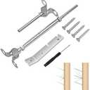 CKE 30 Pairs 1/8" Cable Railing Hardware Kit, Swage Toggle Turnbuckle for Wood Post, T316 Stainless Steel Deck Stairs Cable Railing System, Angle 180° Adjustable Stairs Deck Cable Railing Kit, CR25