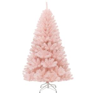 6 ft. Artificial Unlit Christmas Tree Hinged Full Fir Tree with Metal Stand Holiday Season 6 ft. Artificial Unlit Christmas Tree Hinged Full Fir Tree with Metal Stand Holiday Season