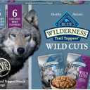 Blue Buffalo Wilderness Trail Toppers Wild Cuts Wet Dog Food Variety Pack, High-Protein & Grain-Free, Made with Natural Ingredients, Chicken and Beef Flavors, 3-oz Pouches, (12 Count, 6 of Each)