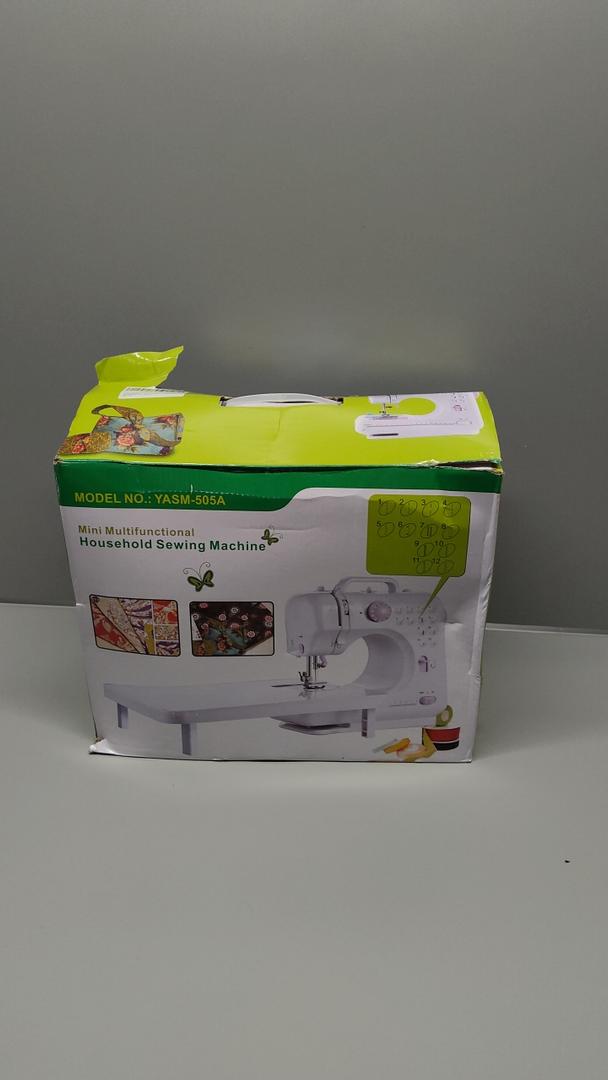 Sewing Machine for Beginners, Portable Sewing Machine with 12 Built in Stitches,2 Speed (High Low Speeds), DC Power Supply MethodQEV505