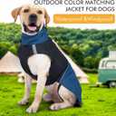 Dog Warm Coats - Windproof Dog Winter Outdoor Jackets Cold Weather Coats for Dog Waterproof Dog Raincoats with Hole for Dog Leash,BY M Blue+Yellow