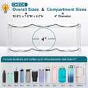 LARGER Compartment - Stackable Water Bottle Organizer Holder - for Stanley & Others' Large Tumbler - Clear Wine Rack, Cup Bottle Holder for Cabinet Home Countertop Fridge Pantry Shelf, 3 Tier Hold 9
