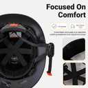 Full Brim Hard Hat, OSHA Construction Work Approved, ABS Safety Helmet with 6 Point Adjustable Ratchet Suspension Industrial Work, Black