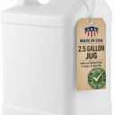 kitchentoolz 2.5 Gallon Water Jug Heavy-Duty HDPE Carboy for Automotive Used Oil & Liquid Storage 10 Quart Mixing Container with Secure Lid Made in USA - White
