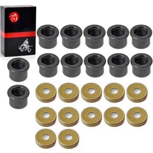 12pcs A Arm Bushing & Dust Cover Seal Caps Rebuild Kit Compatible with Yamaha YFZ450 Raptor 125 250 660 700 Banshee 350 YFZ350 Blaster 200 YFS200 5YT-23517-00-00 90381-15088-00