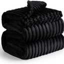 Bedsure Blankets Queen Size for Bed - Super Soft Cozy Blankets for Women, Cute Large Fleece Throws for Girls, Off White, 90x90 Inches