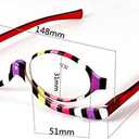 LJCZKA Magnifying Cosmetic Makeup Reading Glasses Readers Flip Lens Rotating Eyeglasses for Women, +4.00