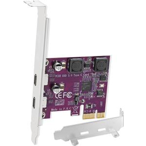2X 5Gbps USB-C Ports PCI Express to USB 3.0 Expansion Card for Windows 11, 10, 8.x, 7, Vista, XP Desktop PCs, Built in Self-Powered Technology, No Need Additional Power Supply (FS-U302C-Pro)