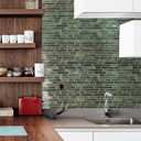 Art3d 10-Sheet Peel and Stick Backsplash Tile for Kitchen - 1212 Stick on Wall Tile for Kitchen Bathroom Countertop Living Room, Green
