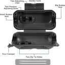 [4-Pack] Outdoor Extension Cord CoversWaterproof Box and Cord Safety housing, Plug Cover, Adjustable Dividers, Protect Outlet, Plug, Holiday Lights & Electrical Tool Cord Connection,Black