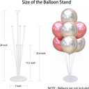 Balloon Stand Kit For Table - 10 Sets Balloon Sticks with Base For Birthday Graduation Party Decorations