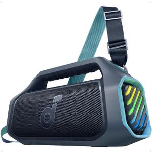 soundcore Boom 2 Plus By Anker, Outdoor Speaker, 140W, 2+2 Channel, BassUp 2.0, 20H Playtime, Fast Charge, IPX7 Waterproof, RGB Lights, Power Bank, Bluetooth 5.3, Portable for Outdoors, Camping, Beach
