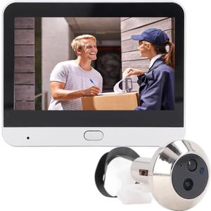 1080P Video Door Viewer, 120 Peephole Camera with 4.3 Inch Color Monitor, Two Way Talk, Night Vision, PIR Motion Detection, Camera Camera System