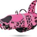 ASENKU Dog Life Jacket - Pet Safety Vest for Swimming & Boating, Shark Life Jacket with Floatation, Dog Lifesavers Swimsuits for XL Dogs