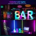 2 x Light Up Letters Marquee Letter - LED Lights Room Decor - Music Sync RGB Color Changing Logo Game Lights for Girls Women Party Birthday Christmas Valentine's Day Wall Desktop Decoration (MRGB-A)
