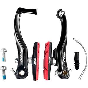 Chooee Mountain Bike Linear V-Brake Set Front and Rear (Color: 1 pair/ Black Red)