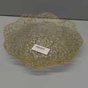 IBWell Decorative Dish for Home Decor and Centerpieces - Gold Vegetable Fruit Bowl Basket(Large) for Kitchen Counter Table Centerpieces for Dining Room and Living Room Decor (Gold, Large)