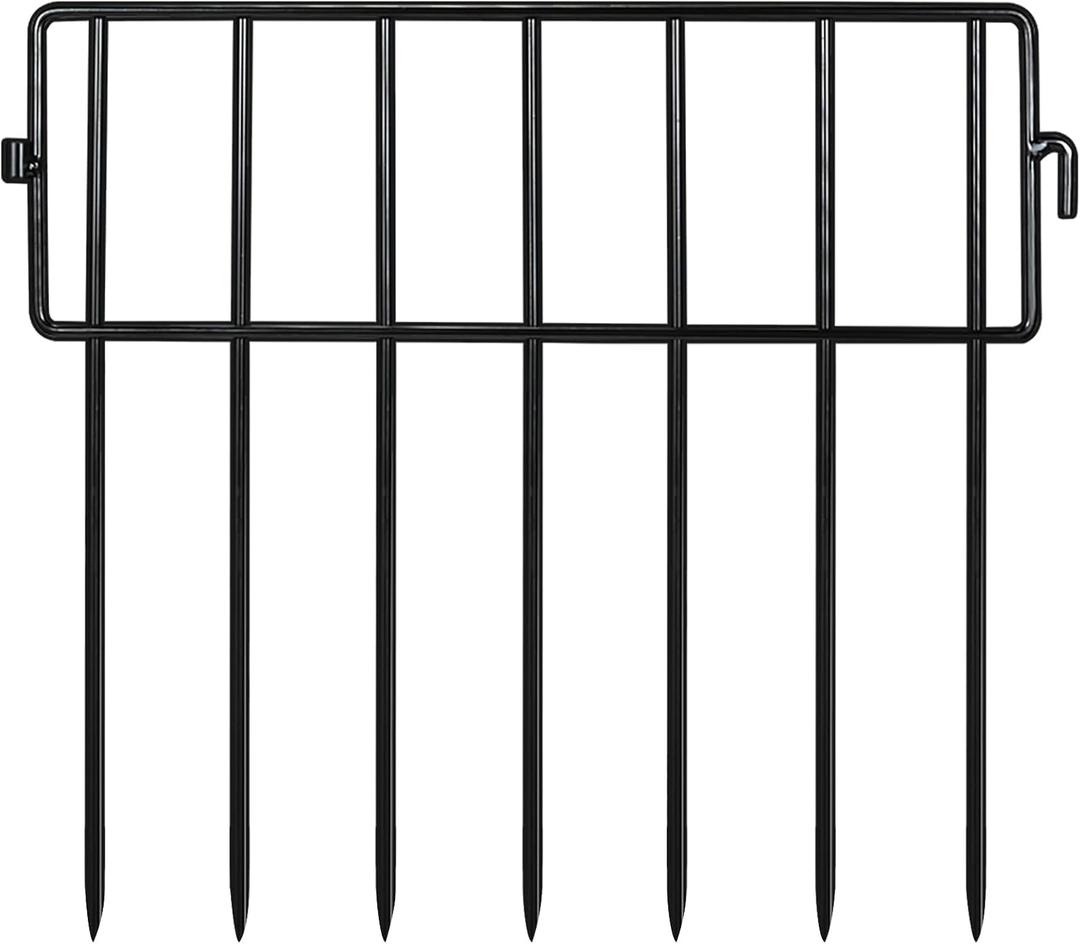 Garden Metal Black Fence 16"by 12" each piece