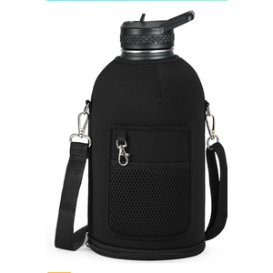 One Gallon Water Bottle Holder Carrier Bag Replacement - Accessory for Hydro Flask Wide Mouth Water Bottles - Crossbody with Adjustable Shoulder Strap, size 128 oz