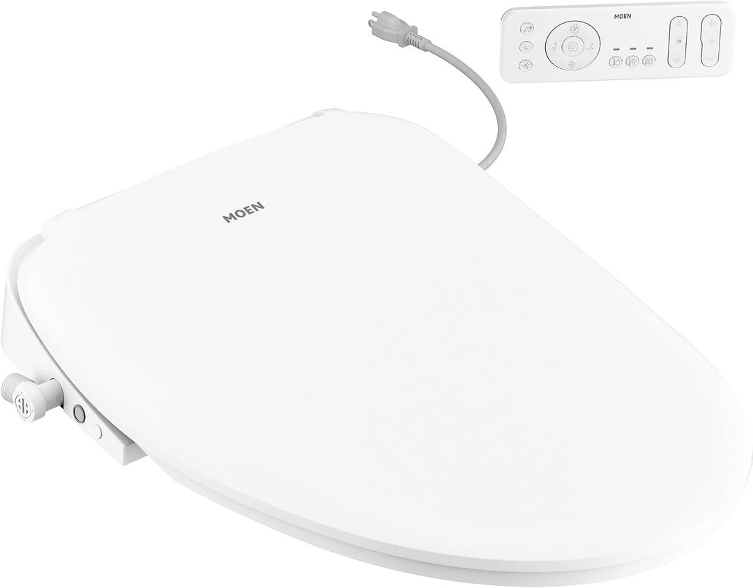 Moen EB2100-E 5-Series Elongated Bidet Seat, 15.3" x 20.4"
