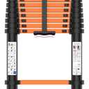 Telescoping Ladder,12.5 FT Extension Ladder, Heavy Duty 330lbs Max Capacity, Multi-Purpose Collapsible Ladder for RV or Outdoor Work