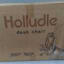 HOLLUDLE Ergonomic Mesh Office Chair - 3D Adjustable Lumbar Support & 3D Armrests, V-Shaped Back, Adjustable Desk Chair for Office & Home, Black and Gold, Medium