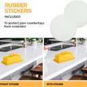 Ceramic Butter Dish Set with Lid and Knife - [Yellow]- Decorative Butter Stick Holder with Handle for 1 Stick of Butter - Microwave Safe, Dishwasher Safe - Anti-Scratch Stickers Included