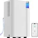 Uthfy 3000 Sq. Ft Dehumidifier for Basement with WiFi, Max 38 Pints Dehumidifier for Home with Drain Hose, 24H On/Off Timer, 3 Color Ambient Light, Child Lock, Auto Deforest, Quiet for Bedroom, Bathroom