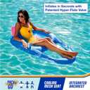 SwimWays Spring Float Premium Recliner Pool Lounger, Inflatable Pool Floats Adult with Fast Inflation for Ages 15 & Up