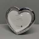 LASODY Elegant Silver Plated Heart Shaped Picture Frame Holds 7"X6.25" Picture Wedding Gifts Valentine's Day Gifts