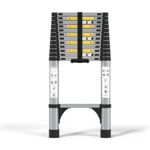 JADDUO Telescoping Ladder, 16.5 FT, Rectangular, Heavy Duty, Silver