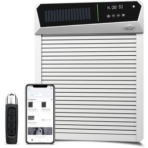 Gardtech Automatic Chicken Door - Solar Powered Coop Door with LCD Display, Timer & Light Sensor & Remote Control (white)