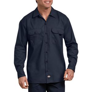 Dickies Mens Flex Relaxed Fit Long Sleeve Work Shirt L