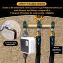 Garden Hose Splitter, 3/4 Rust and Freeze Resistant Outdoor Hose Manifold with 3 green Extra Long Handles Faucet Adapter-Heavy Duty Brass 3-Way Valve