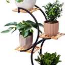 Bamboo 4Tier Plant Stand Rack Multiple Flower Pot Holder Shelf Indoor Outdoor Planter Display Shelving Unit for Patio Garden Corner Balcony Living Room