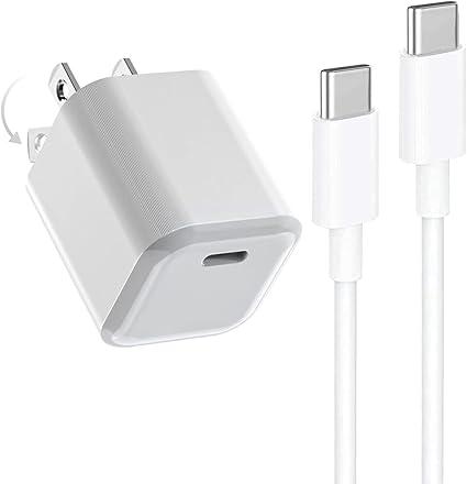 30W Type C Fast Compact Charger with Foldable Plug for Samsung Galaxy Tab A9+ 12.4" A8 10.5"; Tab S10+/S9/S8/S9+/S9Ultra/S9 FE/S8+/S8 Ultra SM-X210/X200/X700/X800 with 6ft Charging Cable Cords
