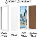 White Picture Frame, 12x18 Picture Frame for Photo Poster Canvas Certificate Document Display Horizontally or Vertically High Transparent Wall Gallery(Size 12 x 18 inches)