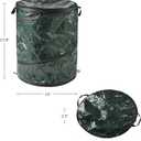 29.5-Gallon Pop up Outdoor Garbage Can Set - Set of 2 Collapsible Trash Cans for Parties, Yard Waste, or Laundry - Camping Accessories by Wakeman