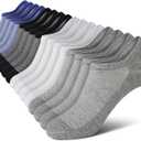 Wernies No Show Socks Men, Low Cut Ankle Short Casual Cotton Socks with Non Slip Grips 6-10/11-13 (Mix of Colors-00 18 Pairs)