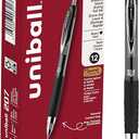 uniball 207 Retractable Gel Pens Medium Point, 0.7mm, Black, 12 Pack