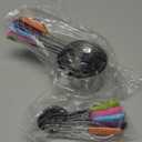 Measuring Cups and Spoons Set Stainless Steel 10 Piece for Cooking and Baking (5 Cups + 5 Spoons, Colorful Handles)