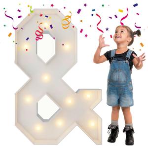 3FT Marquee Light Up Letters, Large Marquee Letters, Mosaic Balloon Frame Letter Big Letter For Engagement Wedding Decorations Birthday Party Backdrop Decor, Balloon Arch Kit Sign 