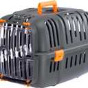 Ferplast Jet Pet Carrier: Value Dog Carrier Suitable for Toy Dog Breeds & Small Cats, Assembled Dimensions are 18.51L x 12.6W x 11.42H inches, Orange (18.5"L x 12.6"W x 11.4"H)