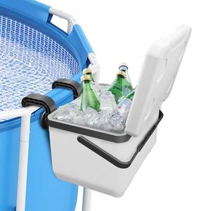 POOL HELPER Pool Cooler for Above-Ground Pools - 13L Insulated Hard Cooler with 72-Hour Ice Retention, UV-Resistant Design, Portable Pool Accessories for Beach, Camping, Poolside & Outdoor Use