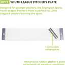 Champion Sports Heavy Duty Rubber Pitcher's Plate - All- Weather Youth Size Pitcher's Plate