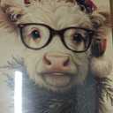 Christmas Canvas Wall Art Set of 3, Unique Highland Cow Pictures Navidad Decor, Winter Holiday Home Decoracion, Rustic Funny Animal Paintings, Farmhouse Christmas Prints for Bathroom 16x24 Inch