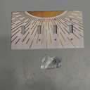 Mid Century Boho Abstract Sunrise Gold Sun Quad Toggle Light Switch Covers Decorative 4 Gang Wall Plate Electrical Faceplate Switchplate for Country Bathroom Bedroom Decor