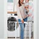 Regalo Easy Step 38.5-Inch Wide Walk Thru Baby Gate, Includes 6-Inch Extension Kit, Pressure Mount Kit, Wall Cups (29-38.5"W x 30"H, White)