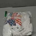 American Flag Sweatshirt for Women USA Sweatshirts 4th of July Casual Cable Knit Long Sleeve Shirts USA Tops (White)